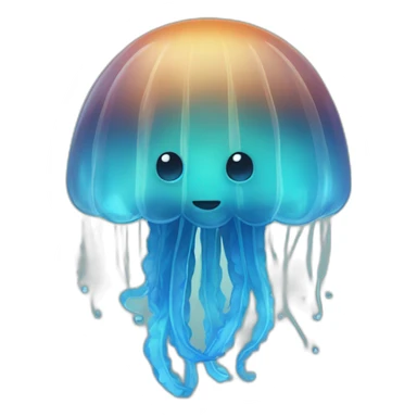 A blue jellyfish sticker