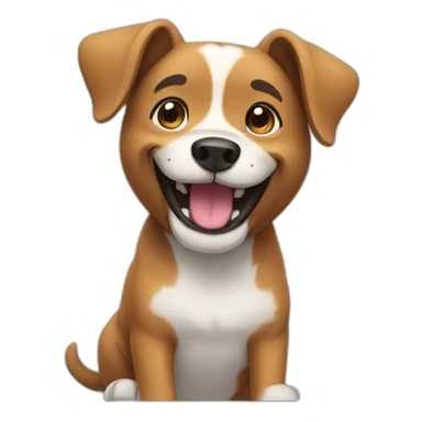 Dog smiling with animation sticker