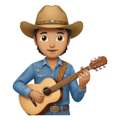 cowboy musician sticker