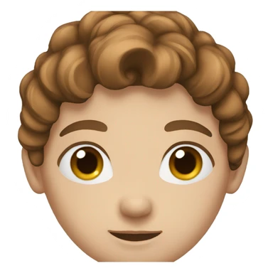 a person with brown hair, blue eyes sticker