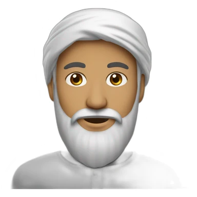 homme musulman avec une barbe noir sticker