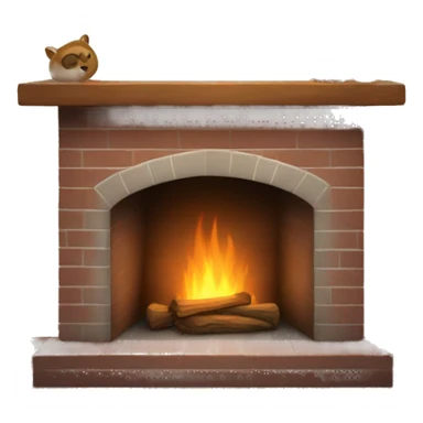 cozy fireplace sticker
