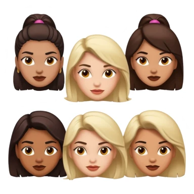 macho girl, different ones, different faces sticker