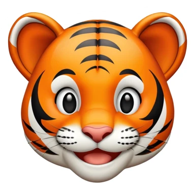 happy tiger face sticker