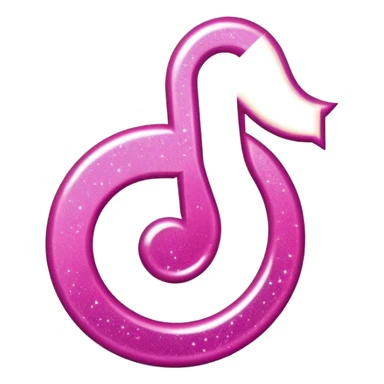 glitter pink logo TikTok sticker