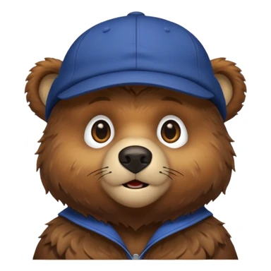bwown Bear with cap sticker