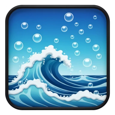 An ocean at a rolling boil with a lot of bubbles in a pot sticker