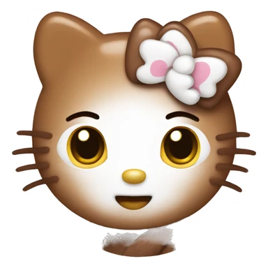 Brown hello kitty sticker