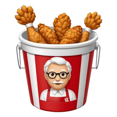 kfc like bucket white and red stripes sticker
