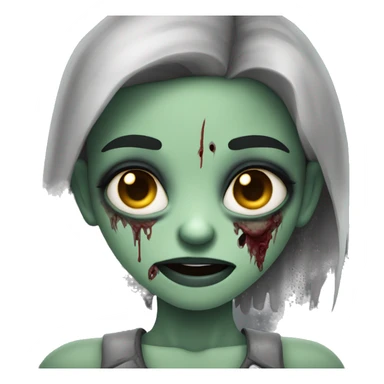 heart eyed female zombie sticker