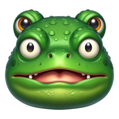 angry frog with furrowed brows sticker