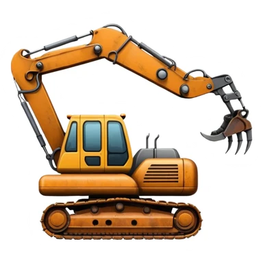 A excavator with four arm and spider legs sticker