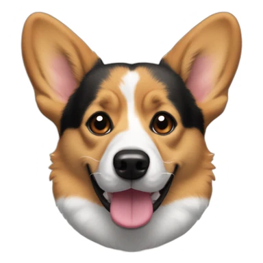 corgi and dash hund mix with jack russel ears and black mouth sticker