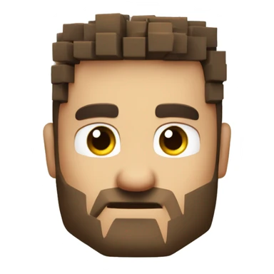un bloc minecrft avec des yeux et qui souri sticker