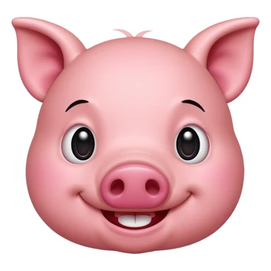 make a emoji of a fat cartoon pig sticker