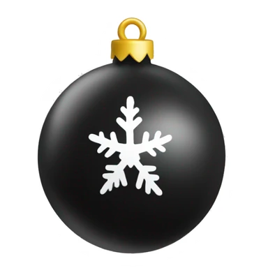 Christmas tree toy in the form of a ball black sticker