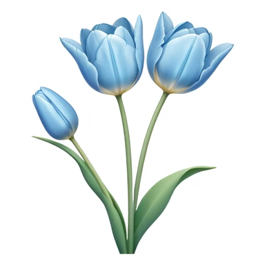 Light blue tulips sticker