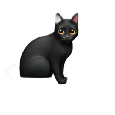 black cat with ginger undertones sticker