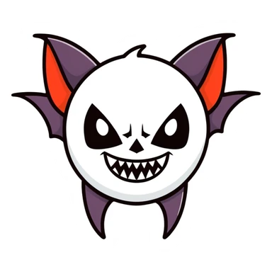 Bat with vampire teeth  sticker