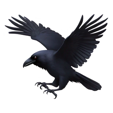 Raven with giant claws flying with a buffalo in its claws sticker