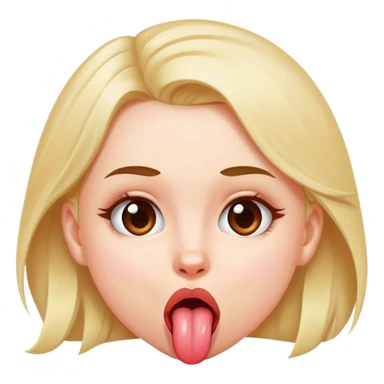 A girl sticking her tongue out  sticker