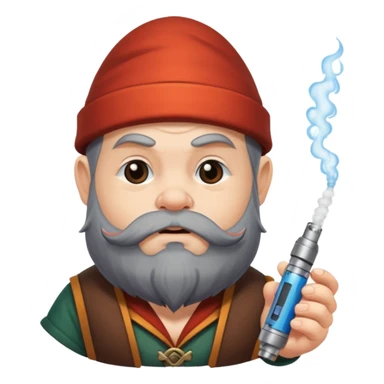 Zwerg mit vape  sticker