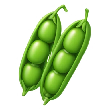 two green soybeans  sticker