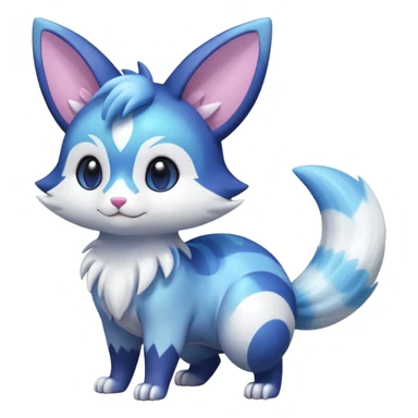 Shiny Exotic Colorful Pastel-Nebula-Gradients Furret-Meowstic-Zangoose-Hybrid (Full body) sticker