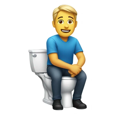 Man in toilet  sticker