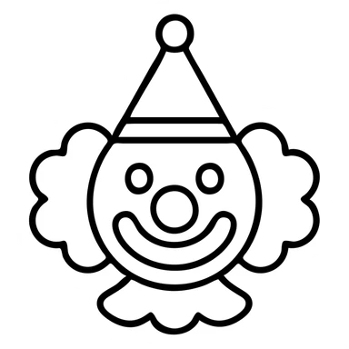 bright clown sticker