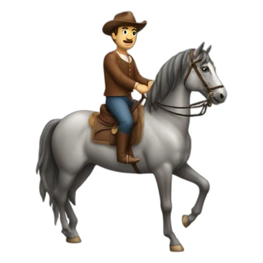italian man on horse sticker