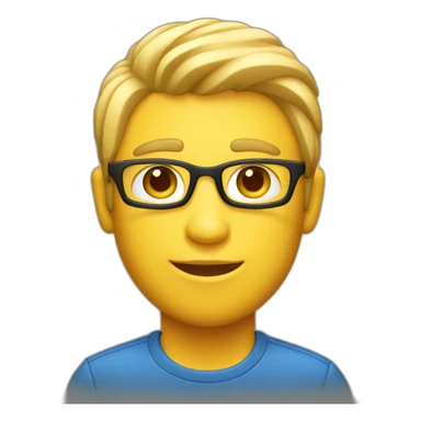 A masculine blond UI Designer sticker
