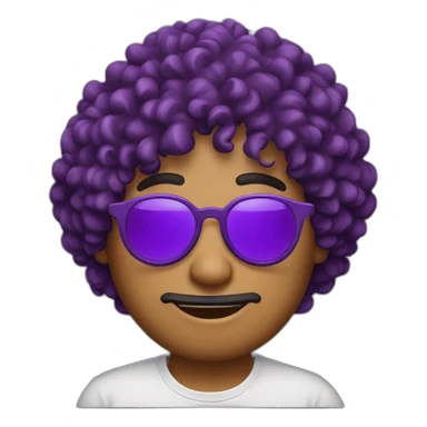 curly-hair-purple-guy-round-sunglasses sticker