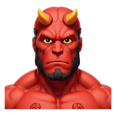cinematic realistic portrait superhero Hellboy by Mike Mignola sticker