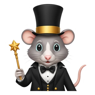 Rat dressed as magician  sticker