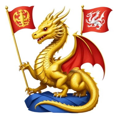 A draconic nation represent emoji sticker