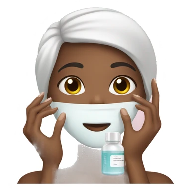 Girl doing skincare sticker