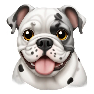 Fench bulldog with brown spots,gray spots and white spots and black spots  sticker