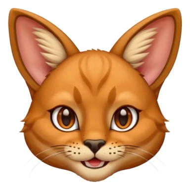 Caracal cat as a Android style emoji reference: 😺 sticker