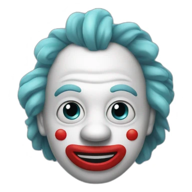 un clown fantôme avec des yeux en aiguille sticker