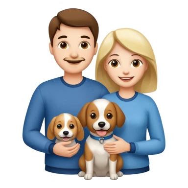 couple and their pet dog sticker