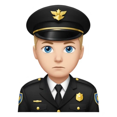 Sergeant ,blue eyes black uniform sticker