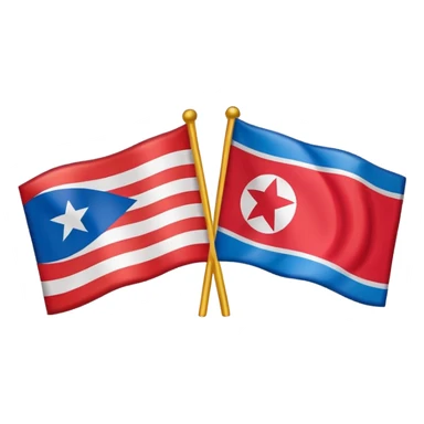 Let's talking about a emoji flag hack combination with Puerto Rico + North Korea emoji flag combination flag hack as a flag image by photo and flag sticker