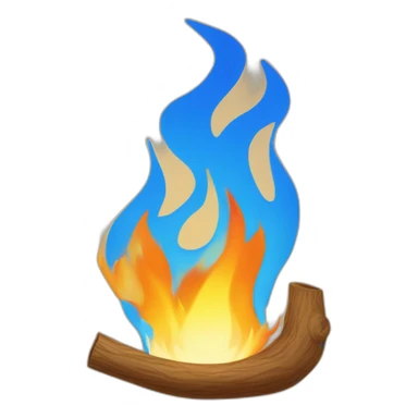 Une flamme bleu sur un feu de camp sticker