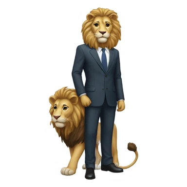 Lion in a suit  sticker