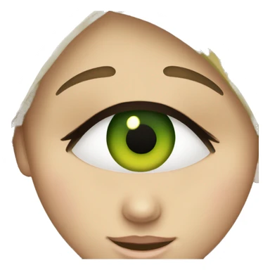 dark blonde haired girl with green eyes  sticker