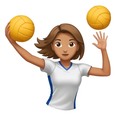 A girl hitting a volleyball  sticker