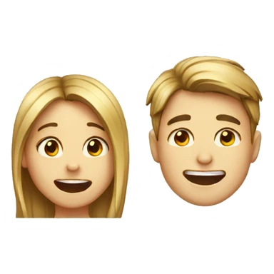 girl crying and boy laughing sticker