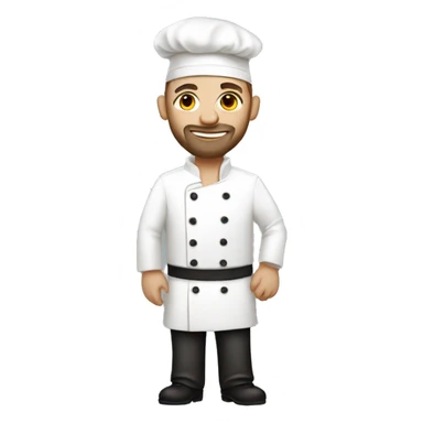 White Russian chef in Africa are stylish and minimalistic sticker