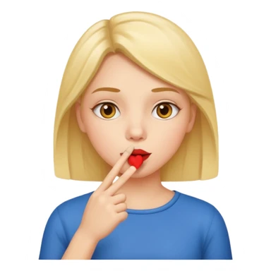 Girl saying shh sticker
